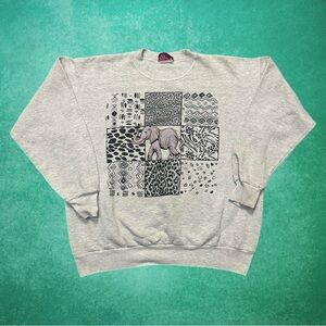 Vintage Elephant Safari Animal Prints Sweatshirt